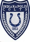 Vintage NFL 1980s Indianapolis Colts Crest Logo 5" Sew On Patch Est 1953