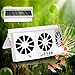 Newest Solar Powered Car Ventilator, Solar Powered Car Exhaust Fan, Car Radiator,Eliminate The Peculiar Smell Inside The Car and Can Be Used for General Types of Cars(White)