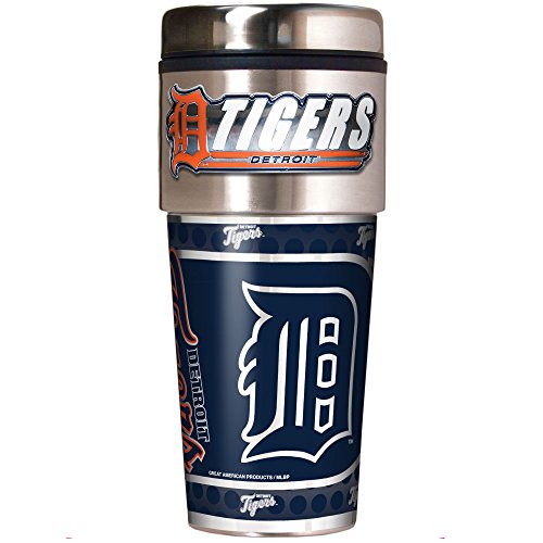 MLB Detroit Tigers Metallic Travel Tumbler,  16-Ounce