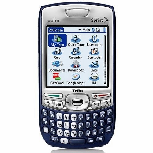 Palm Treo 755p Blue PDA Cell Phone in Mint Condition for Sprint with No Contract - Refurbished in Brand New Housing and Includes 30 Day Seller's Warranty