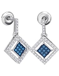 0.50CTW BLUE DIAMOND MICRO-PAVE EARRING