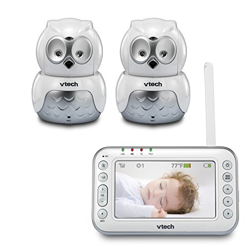 VTech Safe&Sound VM3442 Expandable Digital Video Baby Monitor with Pan & Tilt 2 Cameras and