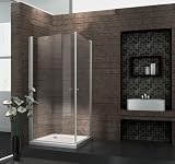 Echt Glas Duschkabine Duschabtrennung Dusche Rahmenlos 80 x 80 x 190 cm SPA ohne Duschtasse