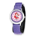 Disney Princess Kids Ariel Purple Velcro Band Time Teacher Watch