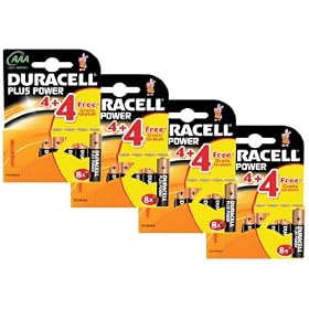 Duracell Plus Power MN2400 Alkaline AAA Batteries - 32-Pack