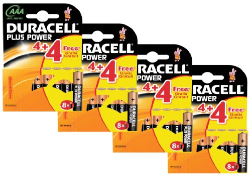 Duracell Plus Power MN2400 Alkaline AAA Batteries - 32-Pack
