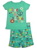 Tickle Me - Toddler Girls Short Sleeve Shortie Pajamas, Turquoise