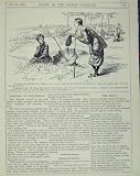 1913 GOLF SPORT MAN WOMAN UMBRELLA HUMOROUS COMEDY