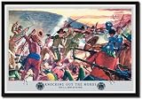 Framed Art Poster 20x30, Knocking Out the Moros