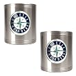 Seattle Mariners MLB 2pc Stainless Steel Can Holder Set- Primary Logo by Great American Products