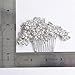 EVER FAITH Bridal Hair Comb Flower Cluster Clear Austrian Crystal