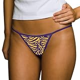 LSU Tigers Ladies Purple Tiger Thong