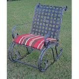 Mandalay Wrought Iron Rocking Chair (Black Antique Pewter) (34"H x 26.75"W x 34"D)