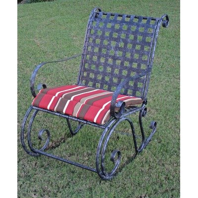 Mandalay Wrought Iron Rocking Chair (Black Antique Pewter) (34H x 26.75W x 34D)