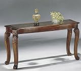 Cherry Finish Occasional Sofa Table w Solid Wood Legs By Coaster Furniture