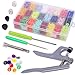 Glarks 384Pcs T5 KAM Snaps Plastic Buttons with Snaps Press Pliers Set for Clothes Sewing, Bibs, Rain Coat Crafting