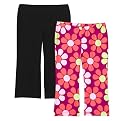 Infant Girls' Circo&reg; 2-pack Knit Pant - Flower Print/Ebony