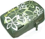 The Eclipse Bright colored and water proof material Digital Camera Bags Olive Green with Light Green Flower pattern fit Apple iPod Touch 1st Gen. 16GB, 32GB, 8GB