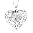 Sterling Silver Antiqued CZ Daughter Sentimental Expressions Necklace