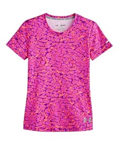 Under Armour Girls' HeatGear® Sonic Printed Short Sleeve YXS PRIDE