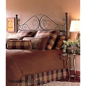King Size Metal Headboard - Roma Traditional Design in Aged Rust Finish