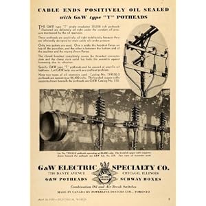 1932 Ad G&W Electric Specialty Co Potheads Subway Boxes - Original Print Ad