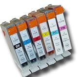 6 Chipped Compatible Canon CLI-8 'Photo-Pack' Ink Cartridges from 'The Ink Squid'. Fully Compatible with the Canon Pixma PRO9000 MK II Printer: 1 x CLI-8Bk (Black); 1 x CLI-8C (Cyan/Blue); 1 x CLI-8M (Magenta/Red); 1 x CLI-8Y (Yellow); 1 x CLI-PC (Photo/Light Cyan); 1 x CLI-PM (Photo/Light Magenta). The Latest Chips, the Maximum ML Capacity of any Compatible Ink Cartridge. 2 Year Guarantee on all Cartridges.