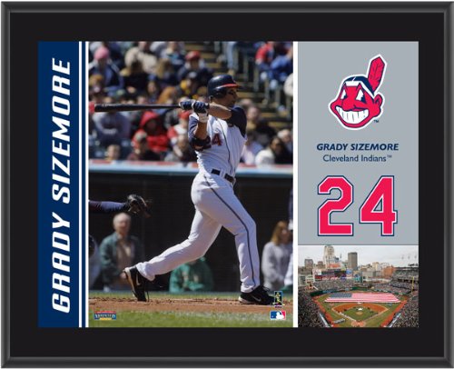 Grady Sizemore Plaque | Details: Cleveland Indians, Sublimated, 10x13, MLB Plaque