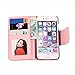 iPhone 6 Case,iPhone 6s Case,[Upgraded-Opened Volume and Power Button Ports,no Break Issues] by HiLDA,Wallet Case,PU Leather Case,Credit Card Holder,Flip Cover Skin[Rose]