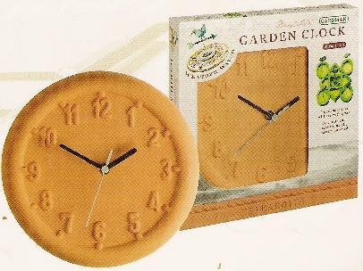 Childrens Toyshop  Outdoor Living : SUPERB REAL TERRACOTTA GARDEN CLOCK