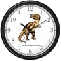 Tyrannosaurus Rex - T Rex - Full Body Dinosaur Animal Wall Clock by WatchBuddy Timepieces (Slate Blue Frame)