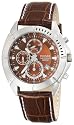 Pulsar Men's Sport Chronograph Brown Dial Leather Strap Watch #PF8303