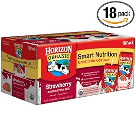 Horizon Organic Low Fat Milk, Strawberry, 8-Ounce Aseptic Cartons (Pack of 18)