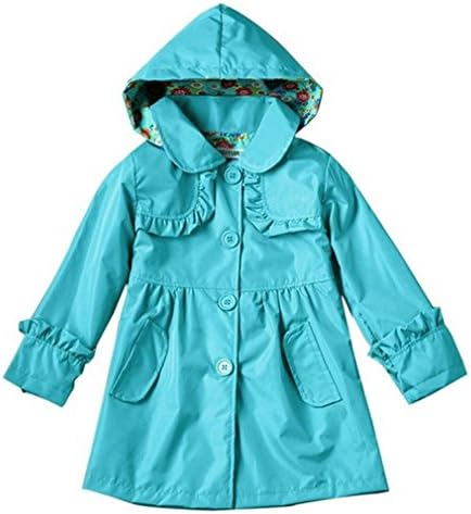 ?Skymould Little Girls Flower Waterproof Hoodie Coat Jacket Outwear Raincoat