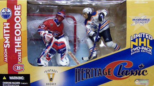 McFarlane Toys NHL Sports Picks Heritage Classic Action Figure 2Pack Jason Smith (Edmonton Oilers) Jose Theodore (Montreal -image