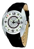 Police Saratoga Gents Black Leather strap and Silver dial watch