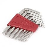 uxcell　六角レンチ　金属　シルバートーン　8個入り　L形　修復ツール　自転車修理