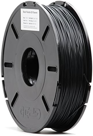 GP3D Flexible 3D Printer Filament Black Color - .5KG 1.75mm 1lb. Compatible With 3D Printers Reprap, Makerbot Replicator 2, Makergear M2 and up, Afinia, Solidoodle 2, Printrbot