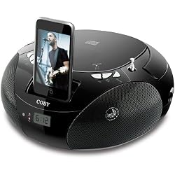 Coby CSMP142 Portable CD Boombox for iPod - Black
