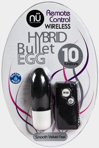 51Rr3Hxq9CL Remote Control Wireless 10 Function Hybrid Bullet Egg (Black)
