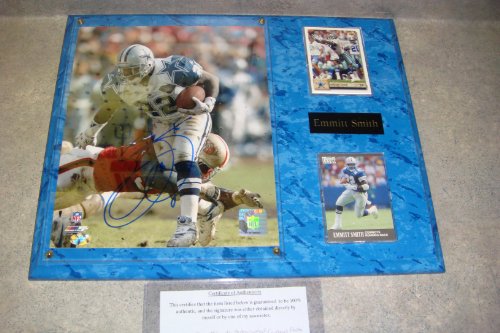 Emmitt Smith Autographed Dallas Cowboys Wall Plaque w/ COA