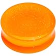30mm Orange Neon Glitter Saddle Plug