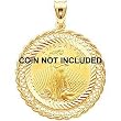 14K Yellow Gold Bezel for 1/4oz American Eagle Coin |E