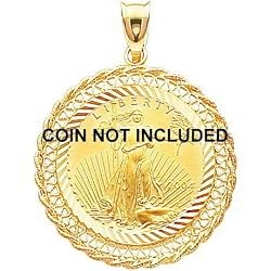 14K Yellow Gold Bezel for 1/4oz American Eagle Coin |E