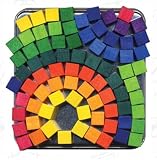 Magnetic Color Cubes - 100 Colorful Wooden Cubes