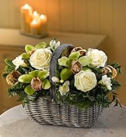 Orchid Christmas Flower Basket