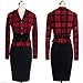 Babyonline Vintage Long Sleeved Women's Dresses Work Office Bodycon Pencil Skirt