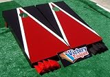 Maroon & Black Custom Painted Cornhole Bag Toss Game Set