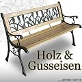 Tulpendesign Gartenbank Sitzbank Gartenm�bel Holzbank Bank Parkbank Hartholz Gusseisen