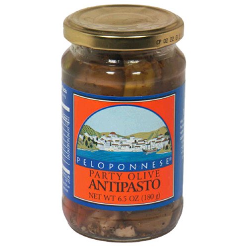 Peloponnese Antipasto, 6.5-Ounce (net weight) Jars (Pack of 6) by Peloponnese